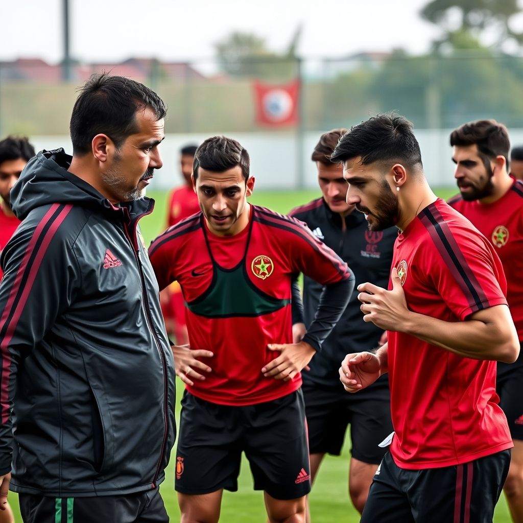 星空体育在线下载-摩洛哥瓦赫达教练组强化体能训练，备战关键战